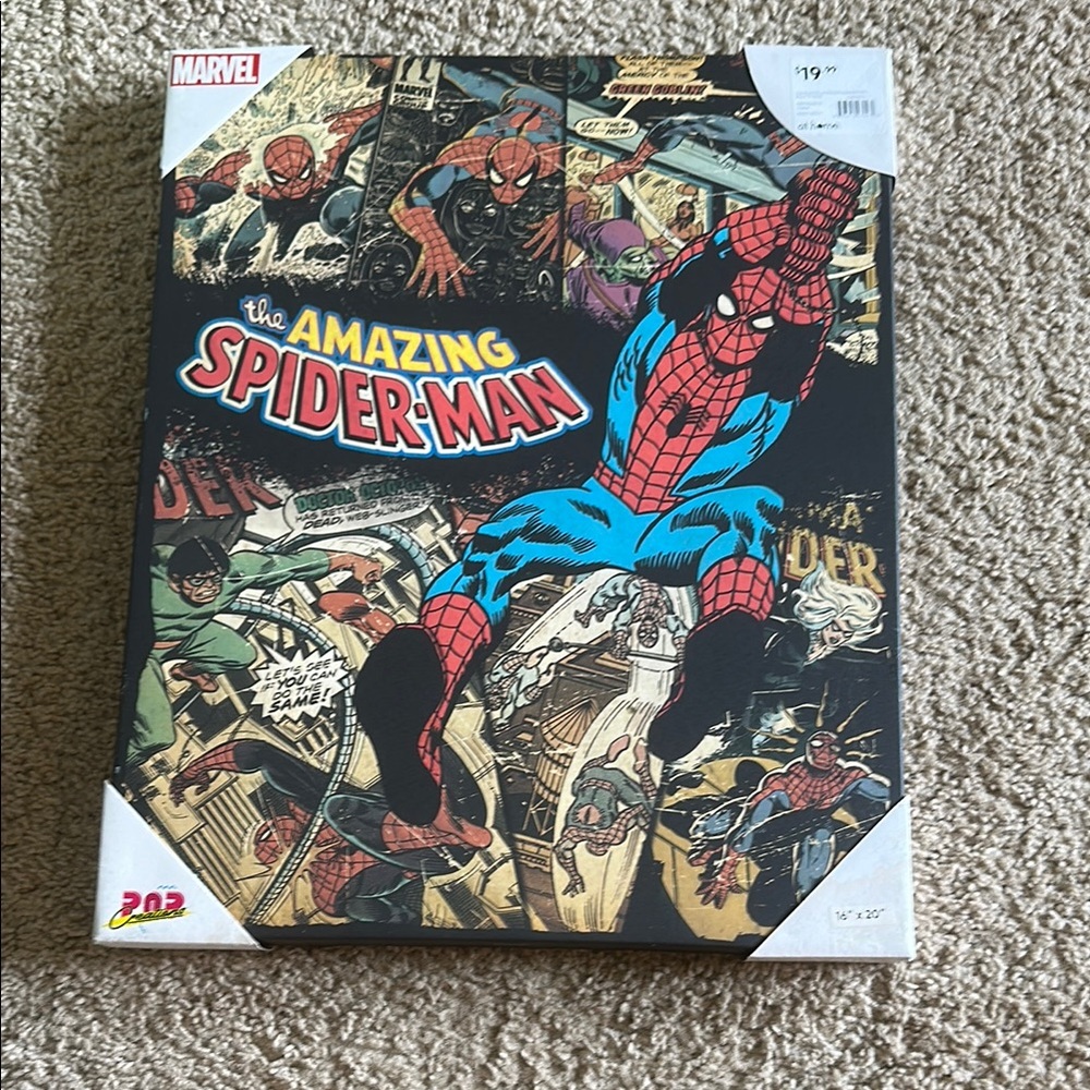 Marvel Spider-Man Dynamic Comic Art Canvas